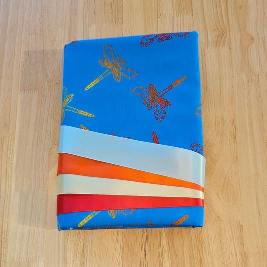 Ribbon Skirt Kits - Birch Bark  Biting Dragonflies - Blue