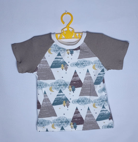 Children's 18M Taupe Mountains Tee