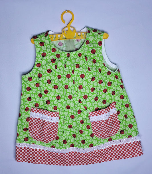 Children's 3T Ladybugs Sleeveless Dress