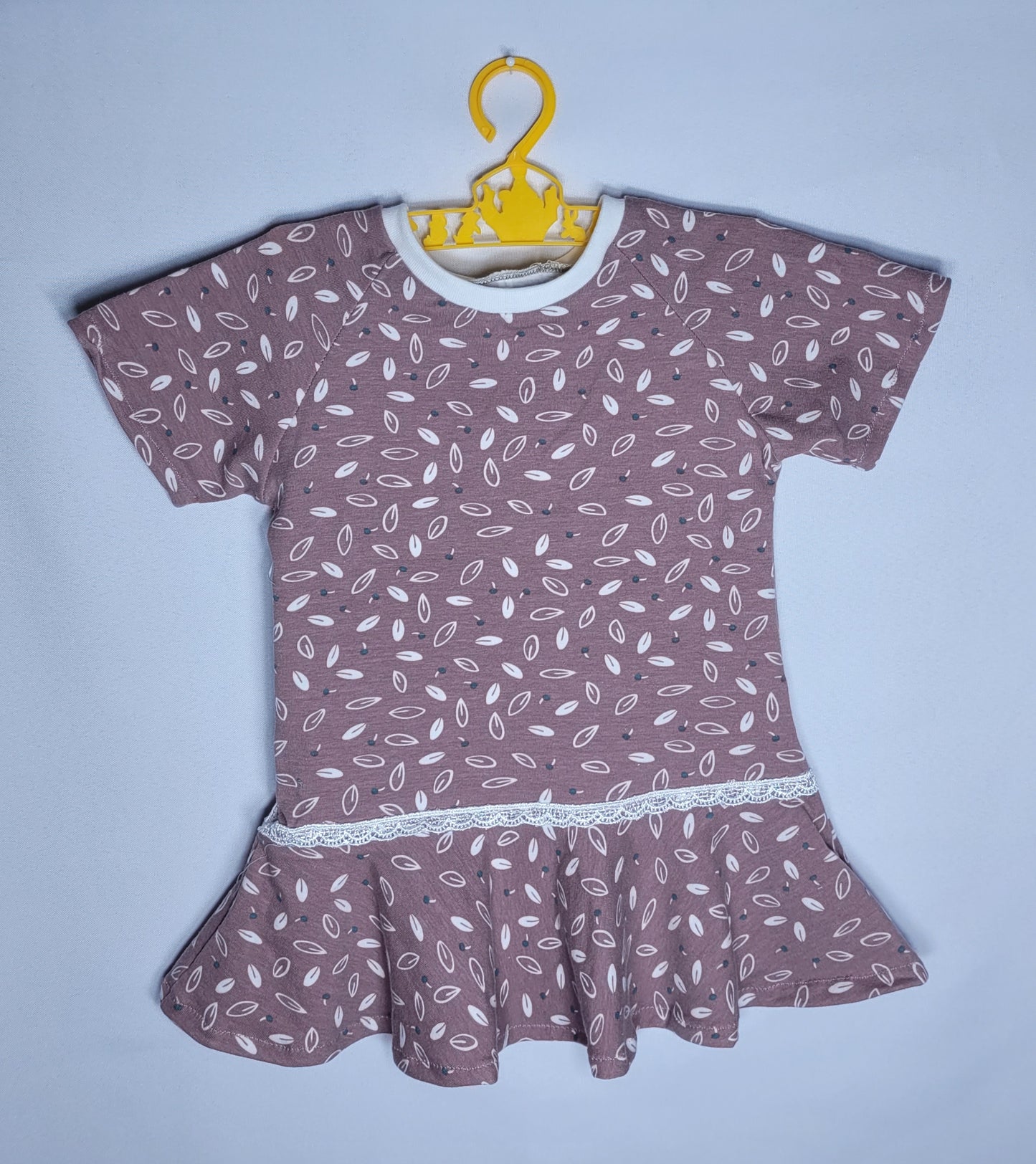 Children's 2T Dusty Pink Leaves Dress