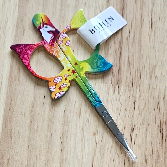 Bohin Unicorn Embroidery Scissors Rainbow