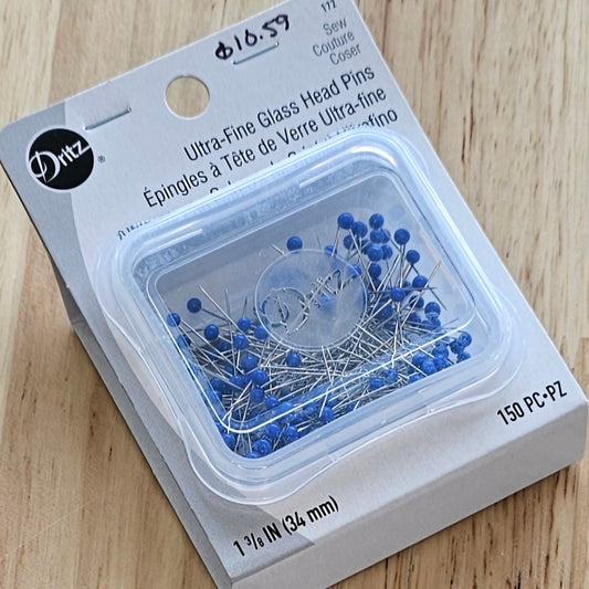 Ultra-Fine Glass Head Pins