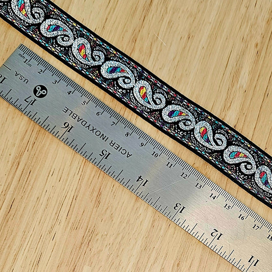 Paisley - Black/Rainbow - 25mm