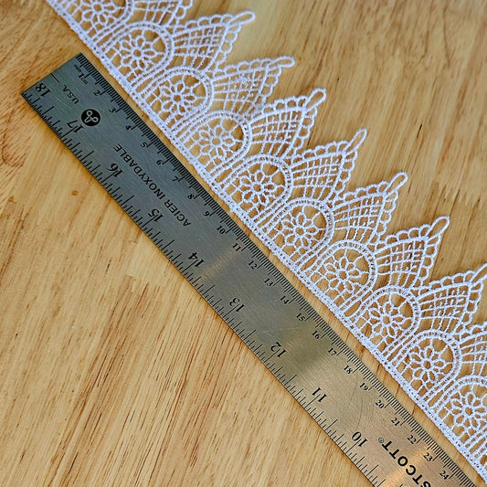 Guipure Lace - White - 65mm