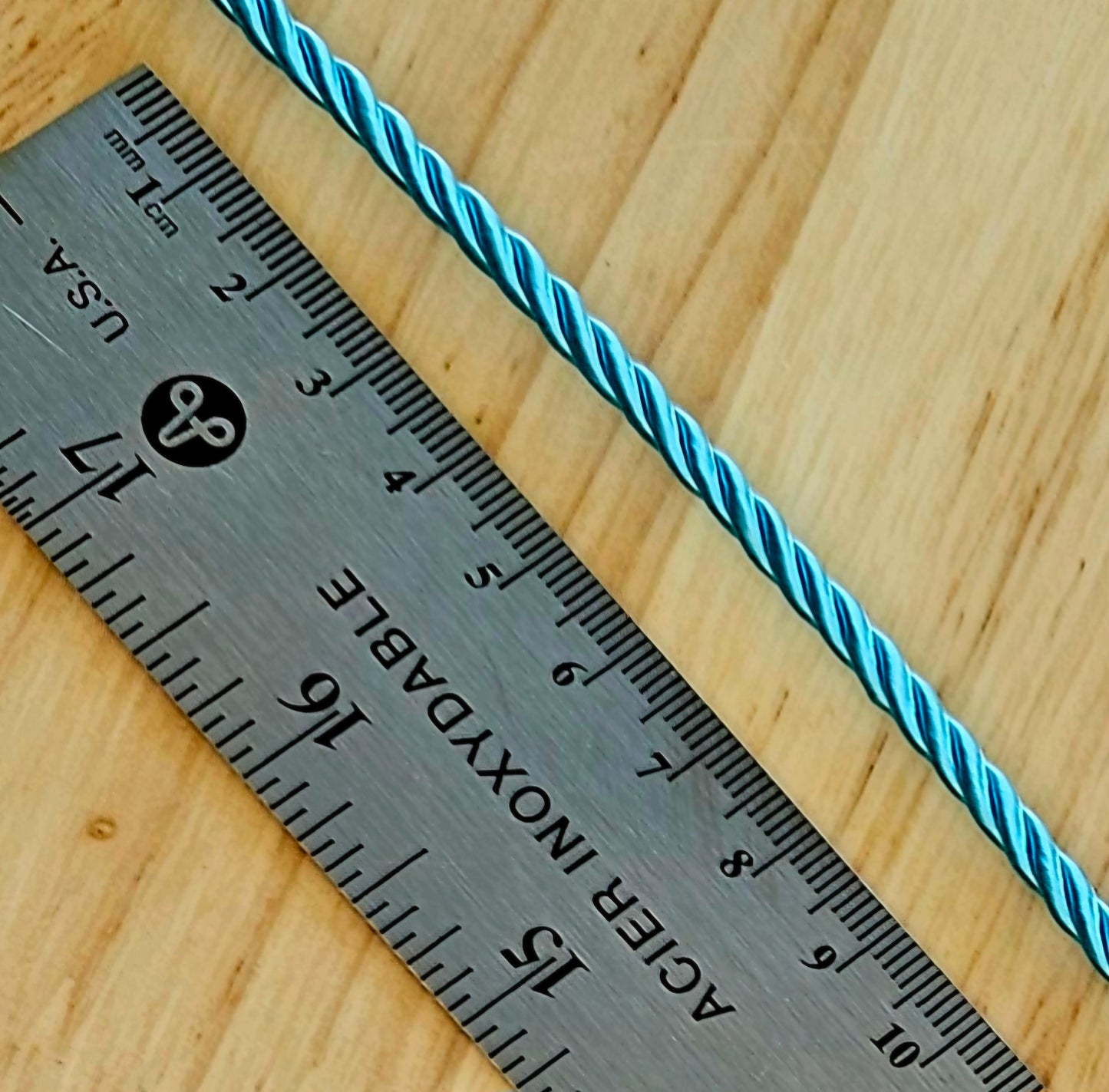 Twisted Cord - Turquoise - 4mm