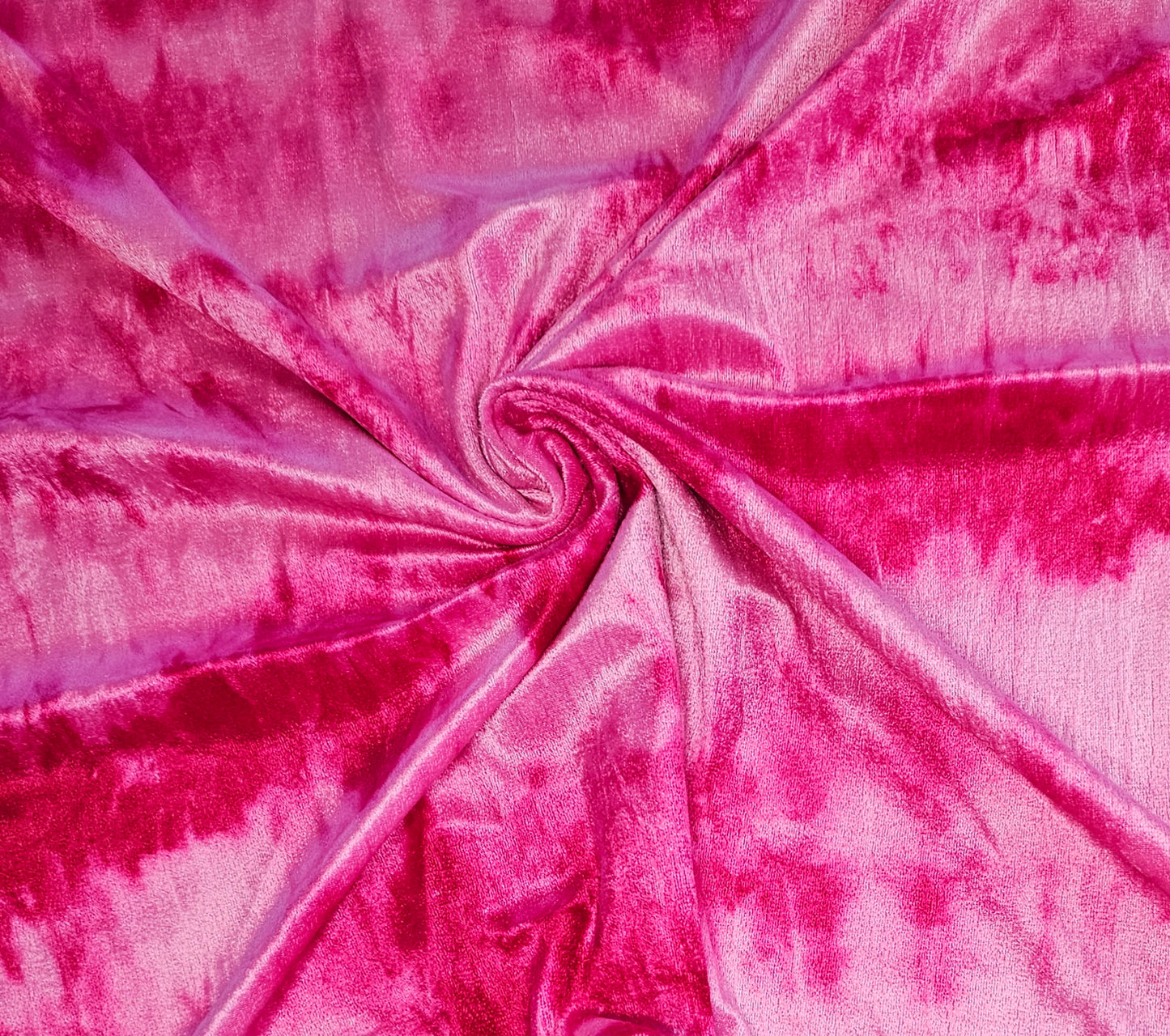 Stretch Velvet - Tye Dye - Pink