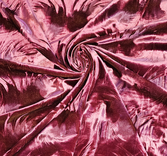 Stretch Velvet - Swirl Rose