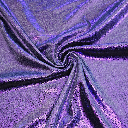 Stretch Velvet - Metallic Azure Purple