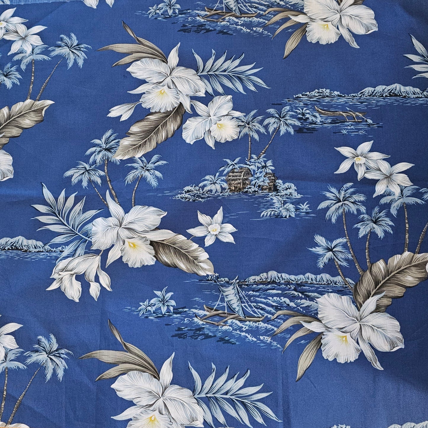 Hawaiian Print Cotton - Remnant