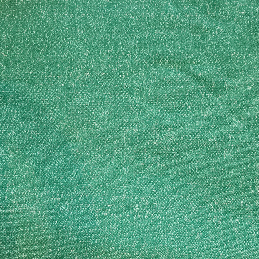 Heathered Jogging Fleece - Green - Roll End