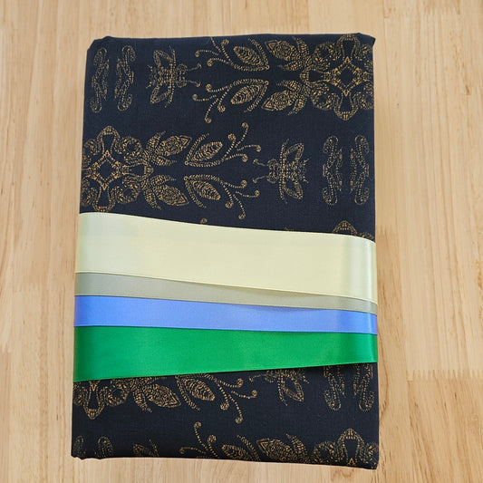 Ribbon Skirt Kits - Birch Bark - Black
