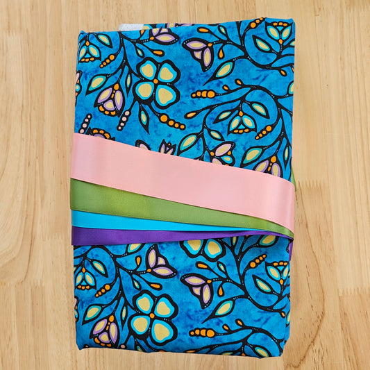 Ribbon Skirt Kits - Med. Floral - Blue