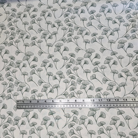 Ginkgo Leaves - White & Sage