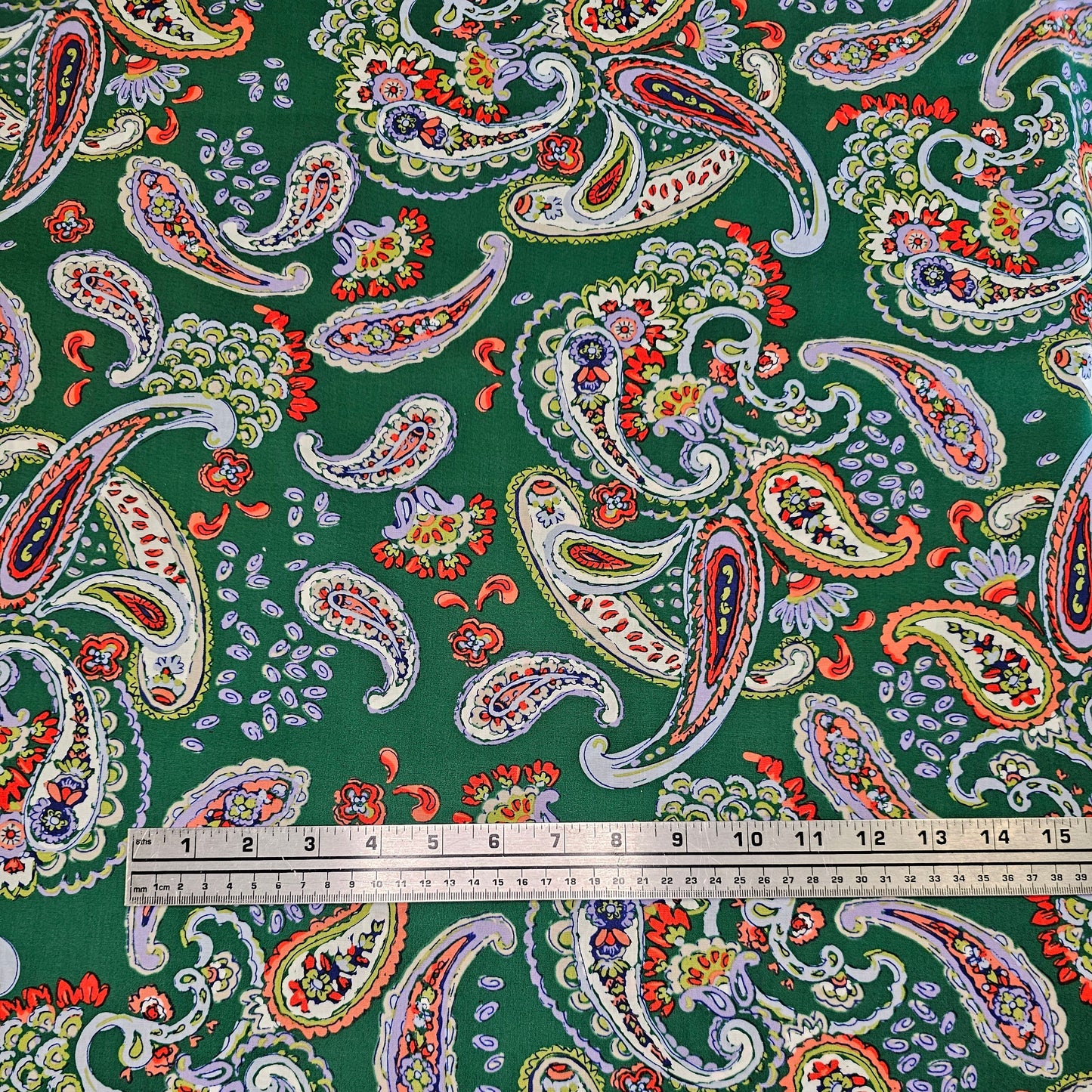 Paisley Cotton - Emerald