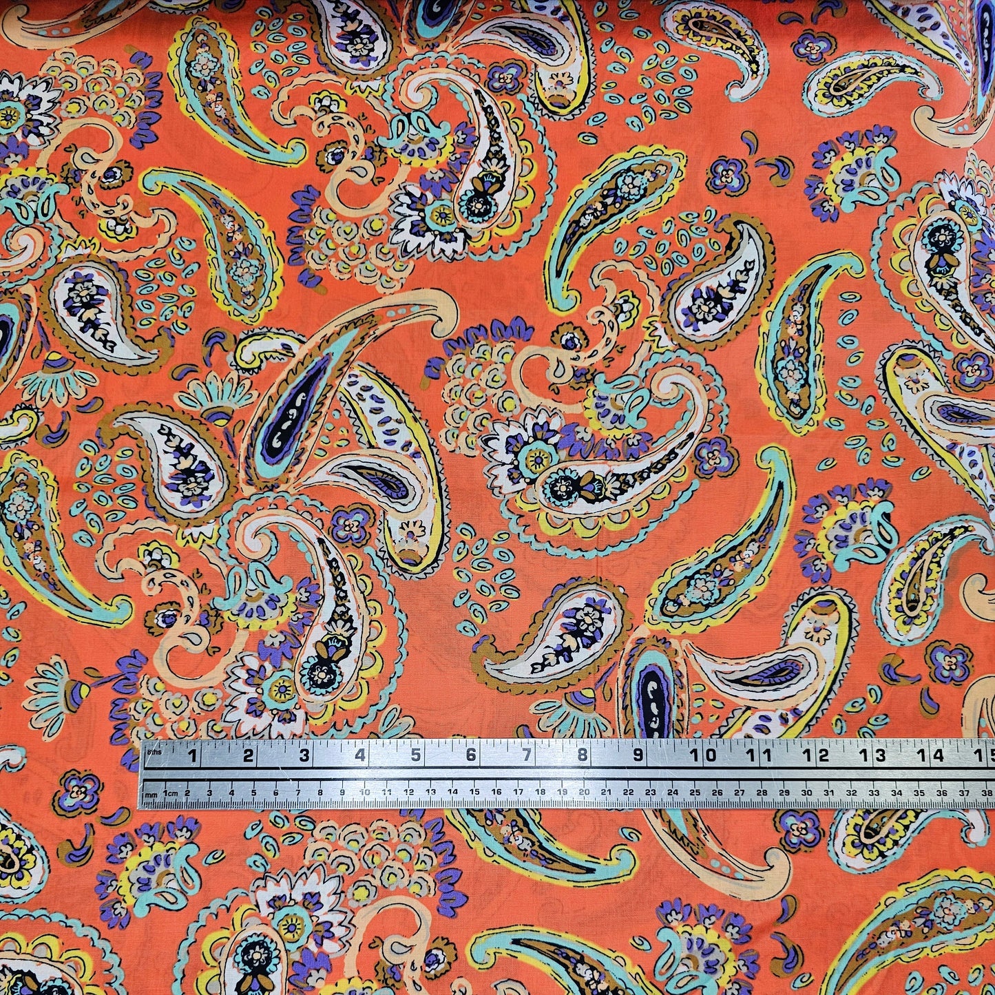 Paisley Cotton - Orange