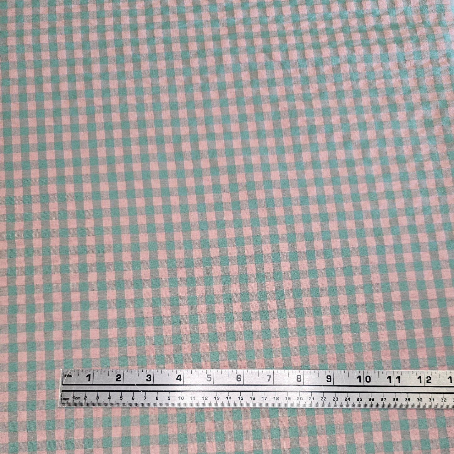 Gingham - Blush & Jade
