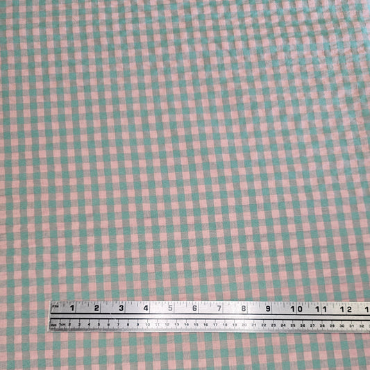 Gingham - Blush & Jade