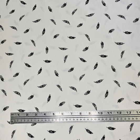 Poplin Feathers - White