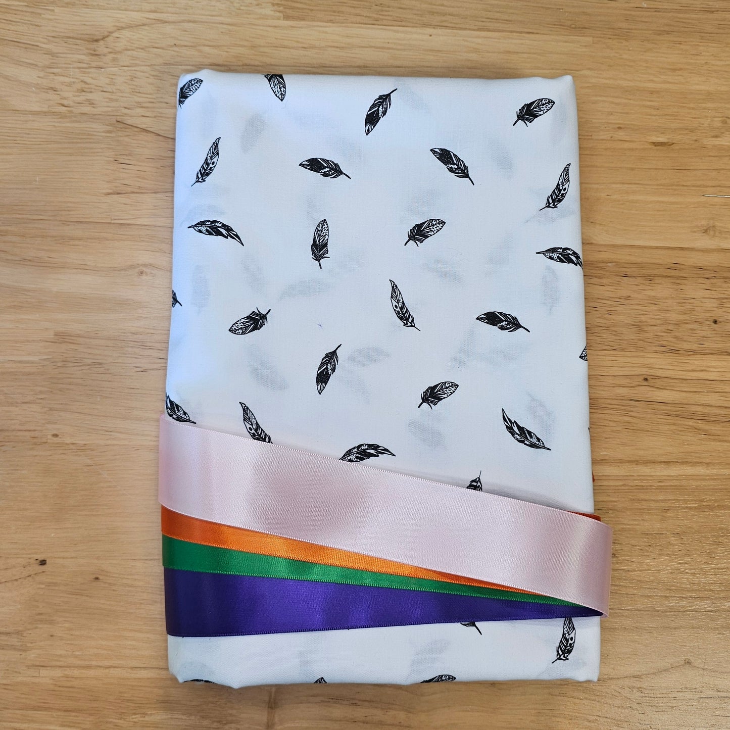 Ribbon Skirt Kits - Feathers - White