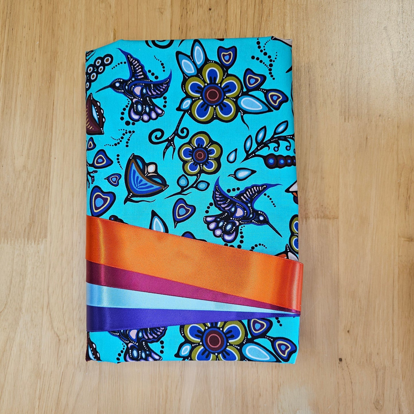 Ribbon Skirt Kits - Hummingbirds - Aqua
