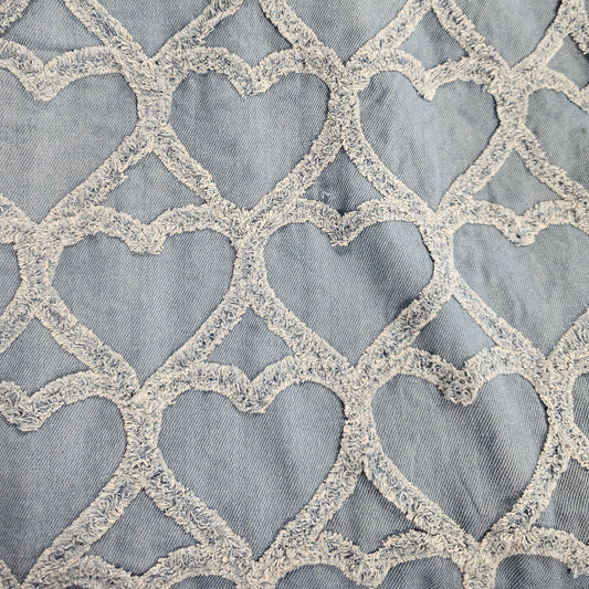 Textured Denim Hearts