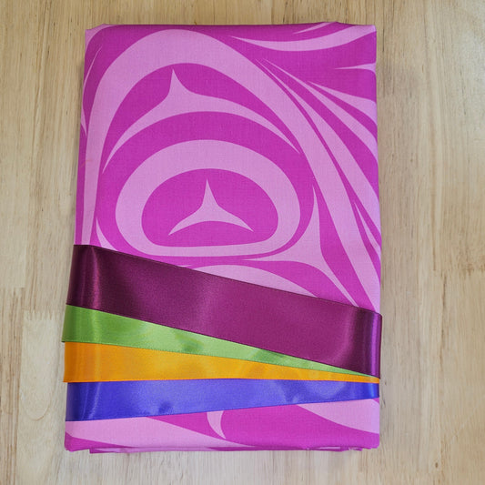 Ribbon Skirt Kits - Haida Wave - Hot Pink