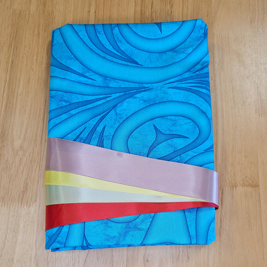 Ribbon Skirt Kits - Haida Wave - Turq.