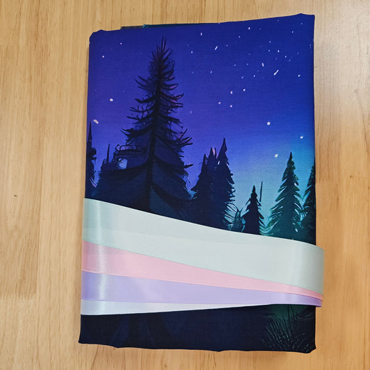 Ribbon Skirt Kits - Northern Lights Border Print