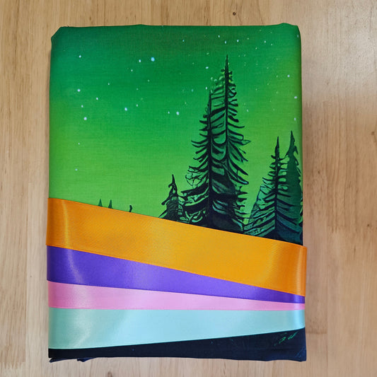 Ribbon Skirt Kits - Northern Lights Border Print