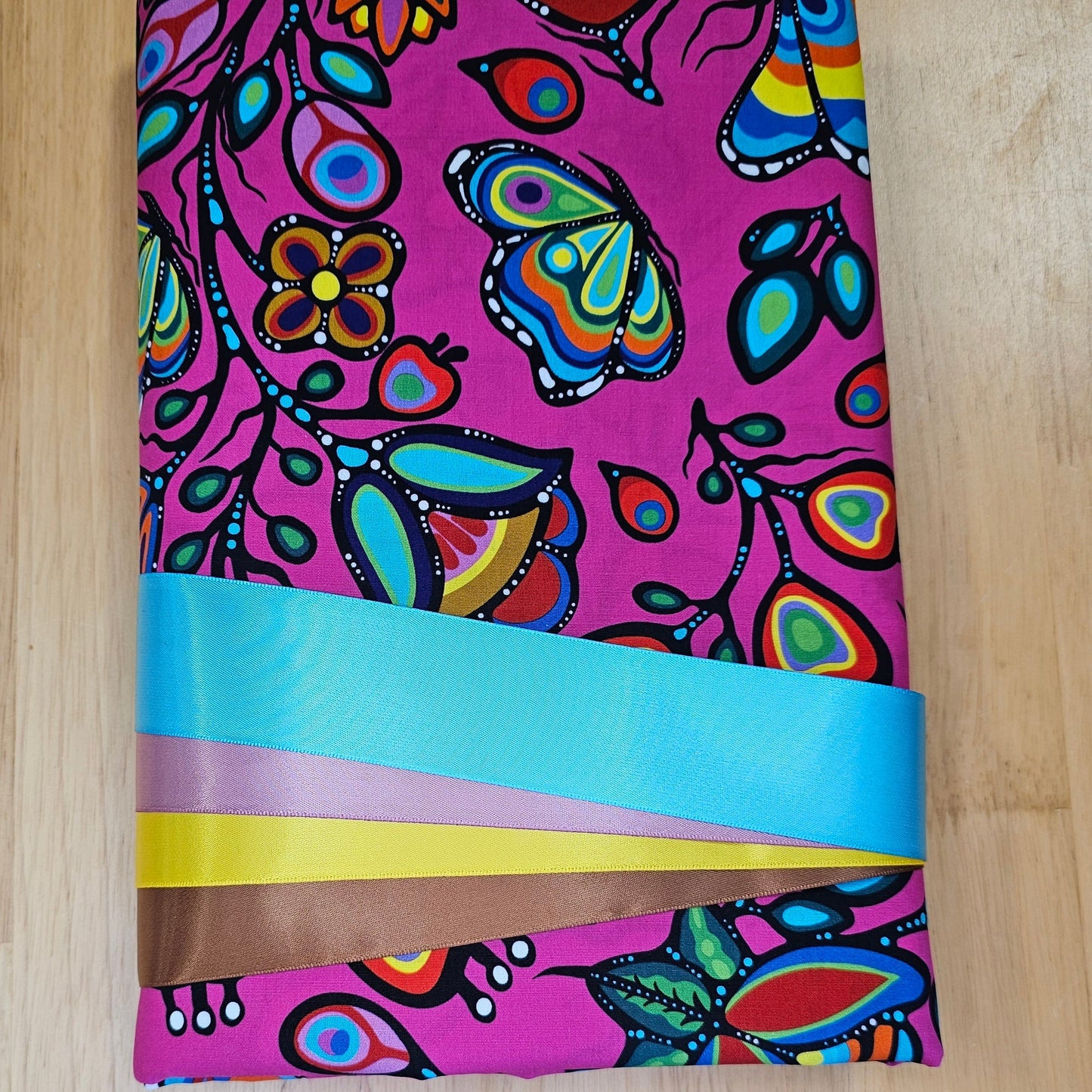 Ribbon Skirt Kits - Large Butterflies - Fuchsia
