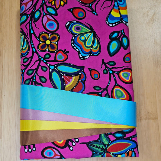 Ribbon Skirt Kits - Large Butterflies - Fuchsia