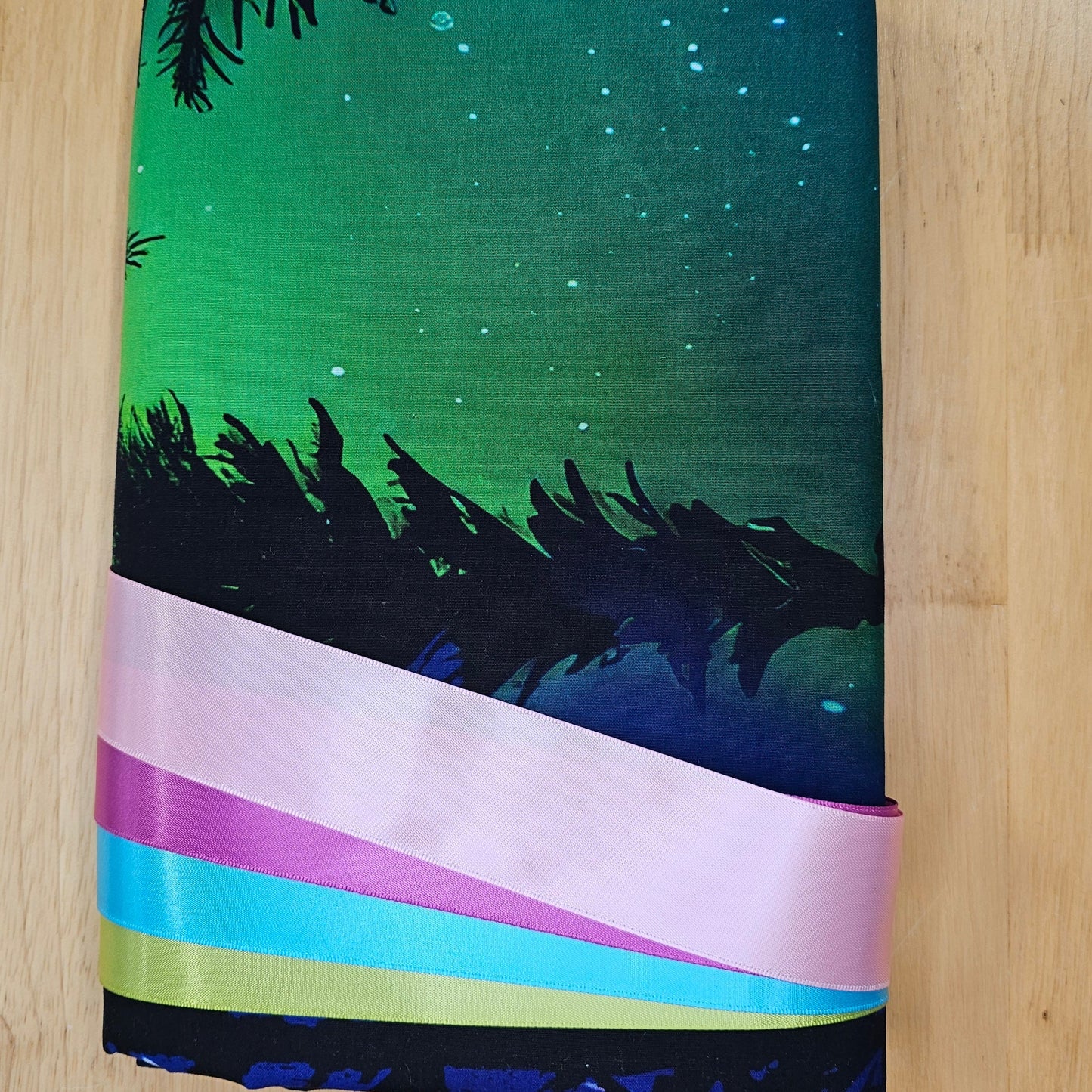 Ribbon Skirt Kits - Northern Lights Border Print