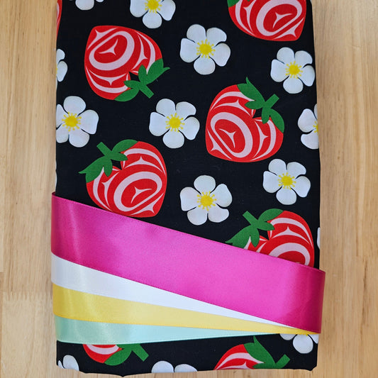 Ribbon Skirt Kits - Strawberry - Black