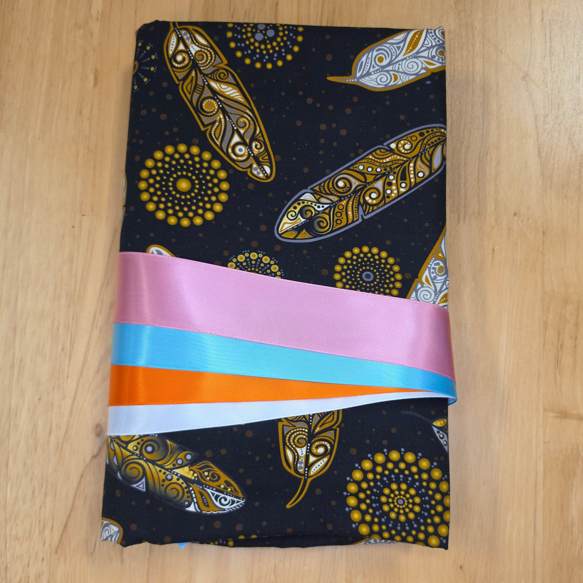 Ribbon Skirt Kits - Feathers - Tan