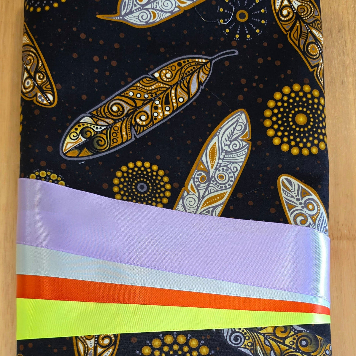 Ribbon Skirt Kits - Feathers - Tan - 101