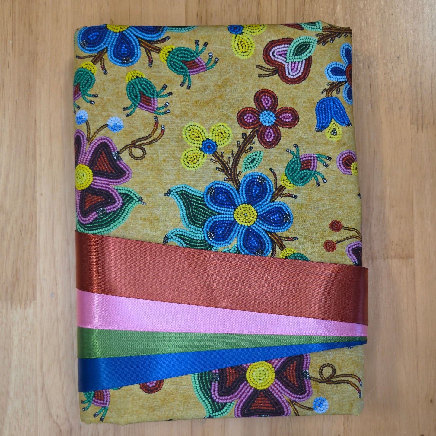Ribbon Skirt Kits - Muskwa's Blanket Floral - Moosehide