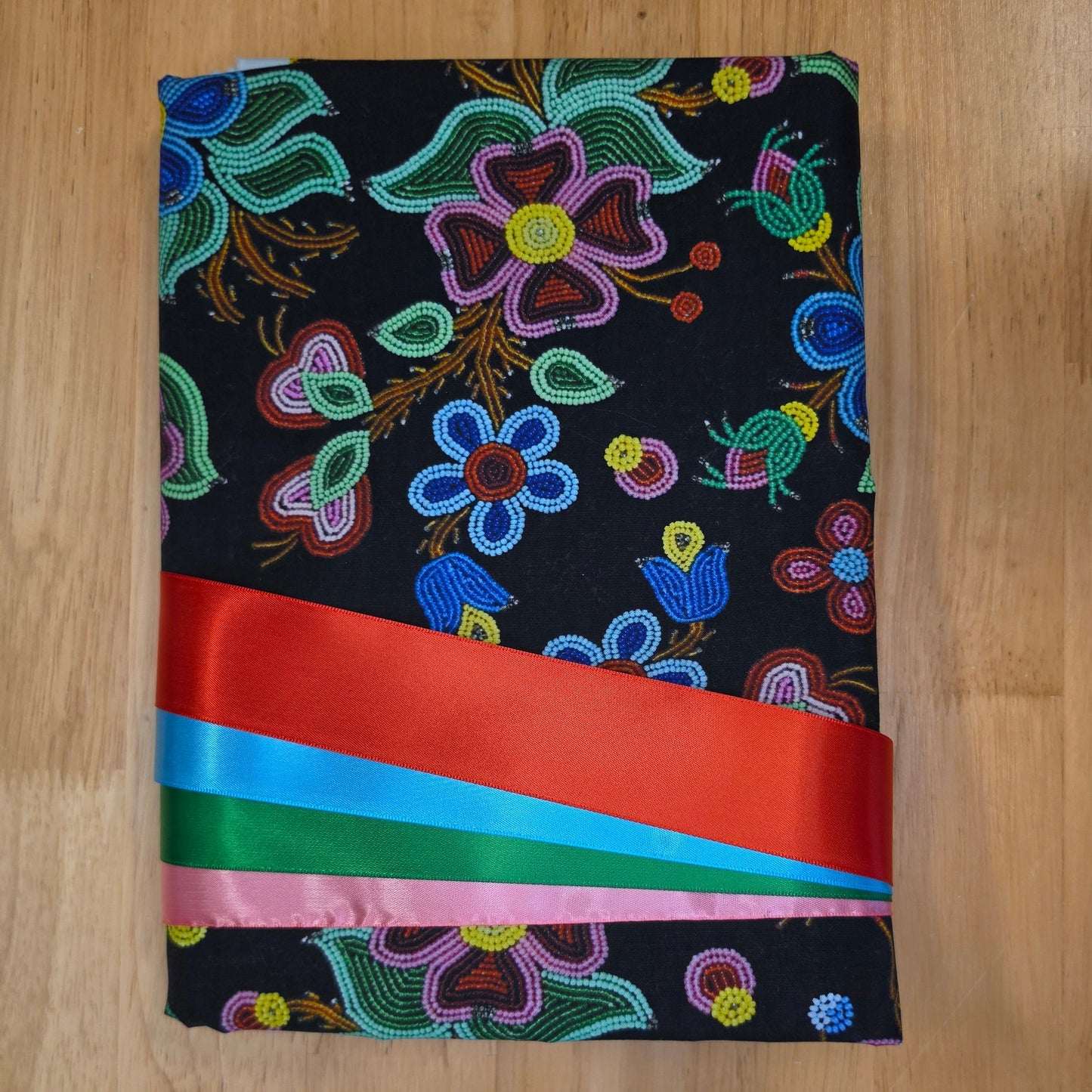 Ribbon Skirt Kits - Muskwa's Blanket Floral - Black