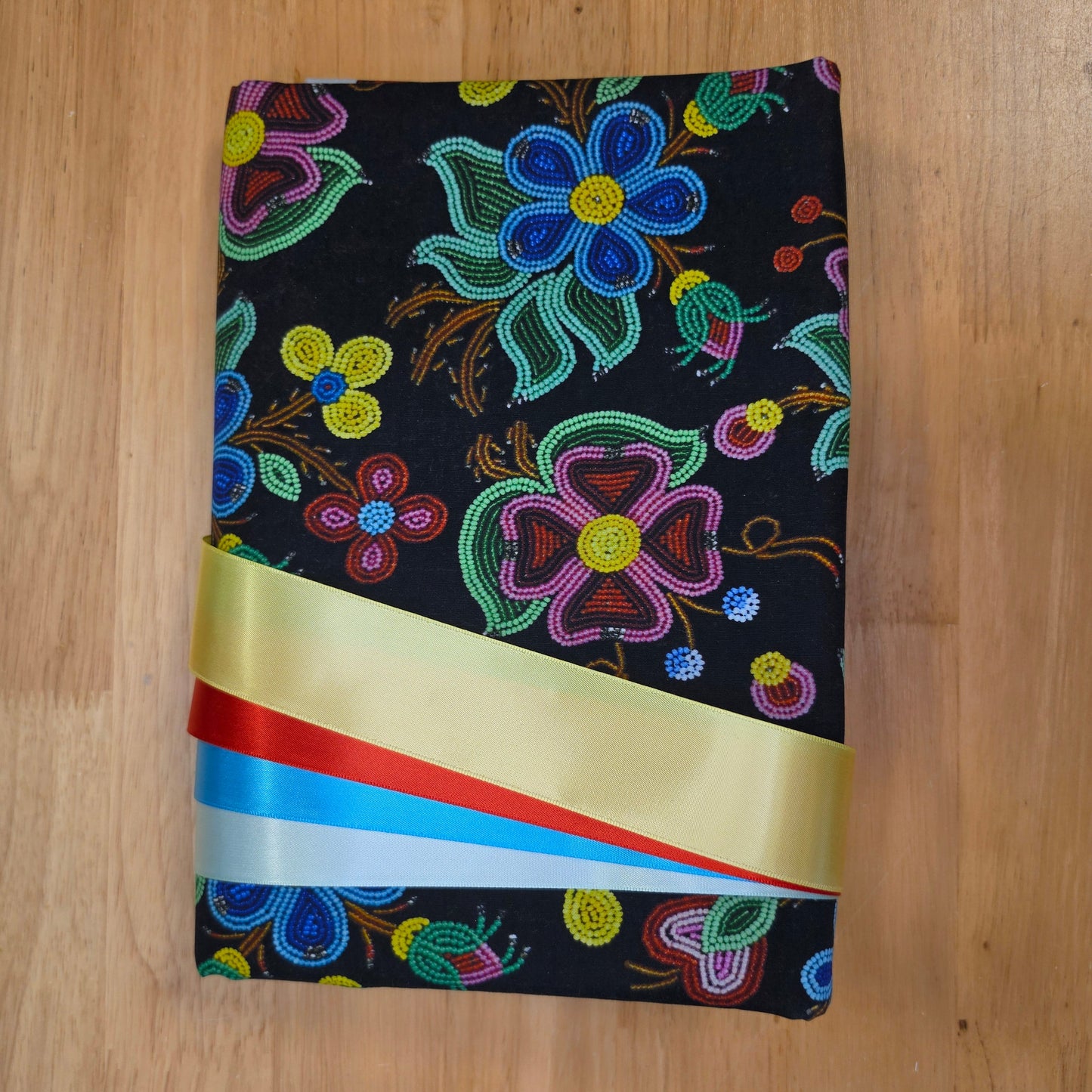 Ribbon Skirt Kits - Muskwa's Blanket Floral - Black