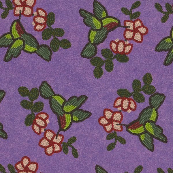 Roxanne Shuttleworth - Real Beads Hummingbird - Purple