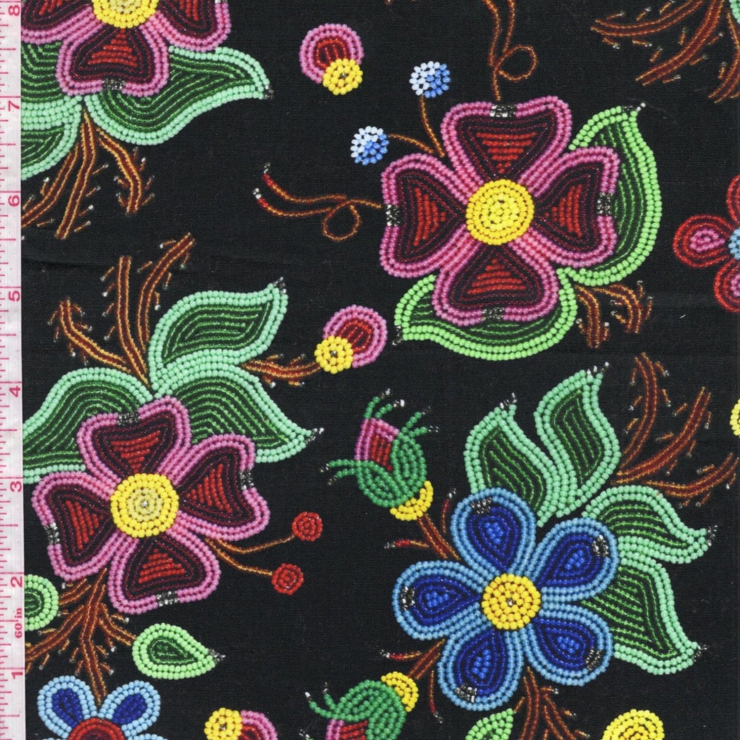 Cynthia Boehm - Muskwa's Blanket Floral - Black