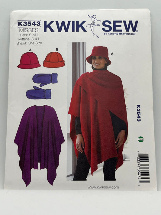 K3543 - Hats, Mittens & Shawl