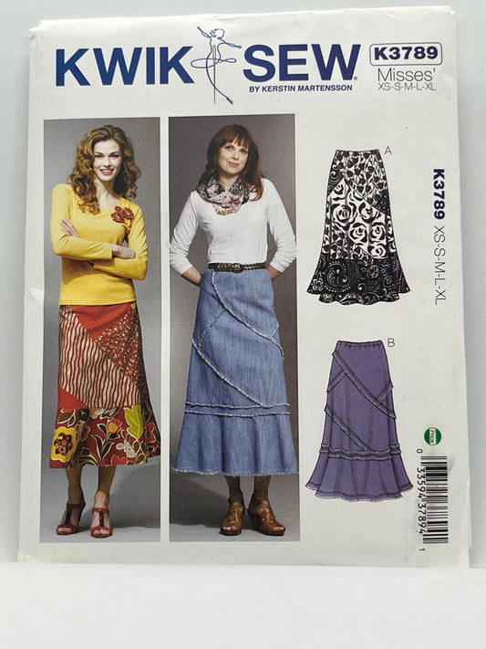 K3789 - Misses' Patchy Skirts