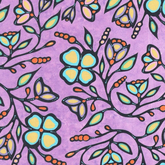 Jackie Traverse Ojibway Florals 3 - Lavender