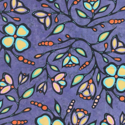 Jackie Traverse Ojibway Florals 3 - Purple