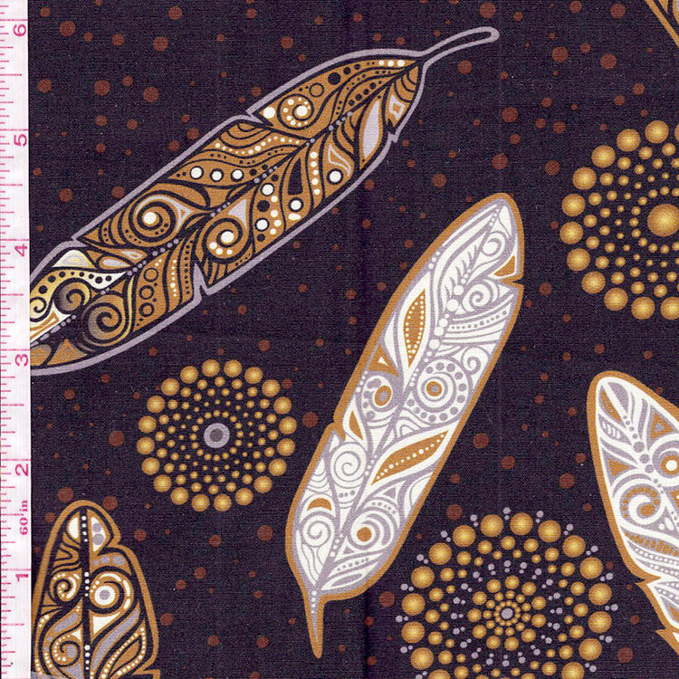 Jackie Traverse Ojibway Feathers - Tan