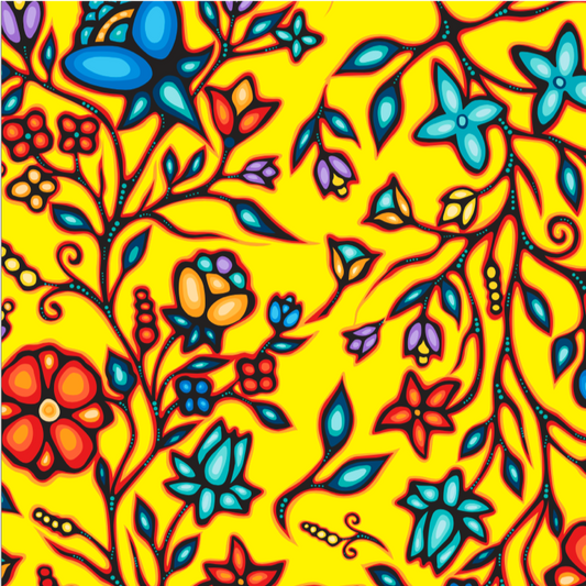 Jackie Traverse Ojibway Florals 2 - Yellow