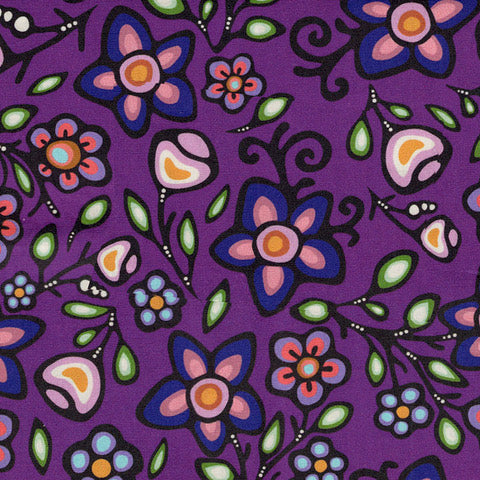 Jackie Traverse Ojibway Florals 4 - Plum