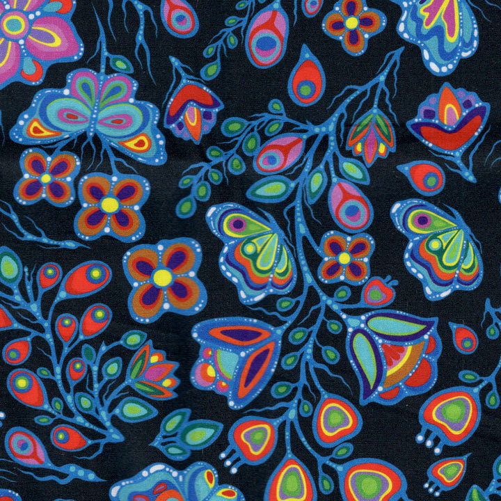 Jackie Traverse Ojibway Florals: Butterfly - Black