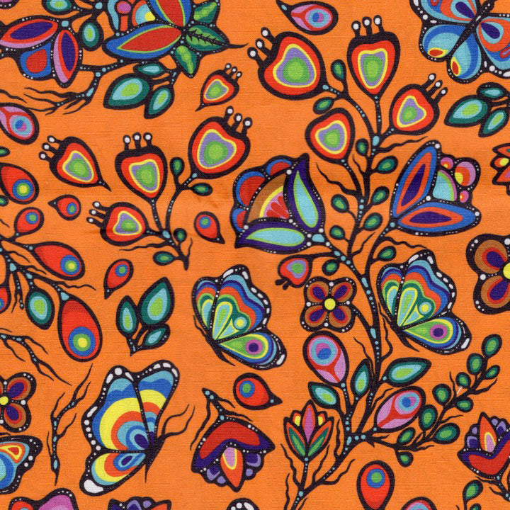 Jackie Traverse Ojibway Florals: Butterfly - Orange