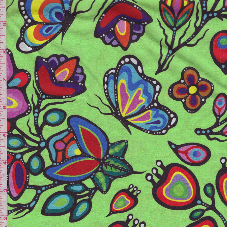 Jackie Traverse Ojibway: Florals 7 - Lime